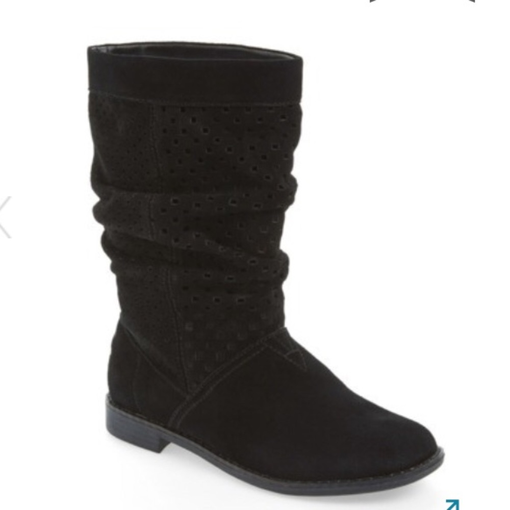 Toms Serra Black Slouch Boots